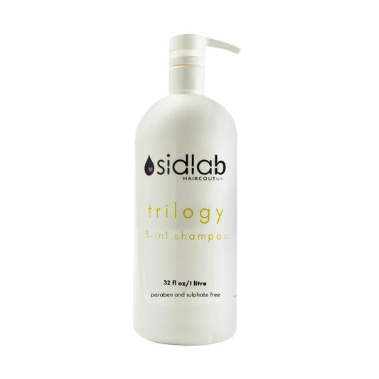 Sidlab Triology 3-in-1 Shampoo + Conditioner + Scalp Treatment | Sulfate-Free Peppermint & Menthol Formula | Clarifying, Hydrating & Color-Safe Salon Shampoo (32 fl oz)