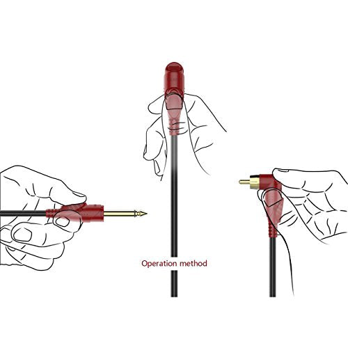 BIGWASP Premium Quality 79 Inches Silicone Soft Tattoo RCA Connector Cords for Rotary Tattoo Machines