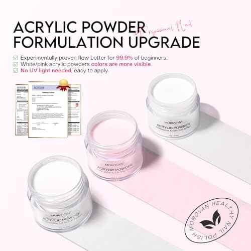 Morovan Acrylic Nail Kit with Everything: Beginners Professional Nail Kit Set for Starter Acrylic Nail with Drill Nail Christmas