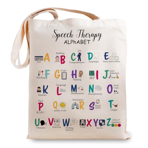 Speech Therapist Gift, Speech Therapy Tote Bag, Speech Language Pathologist Gifts, Speech Therapist Gift for Women, Speech Therapist Appreciation Thank You Gifts(SLP Tote bag)