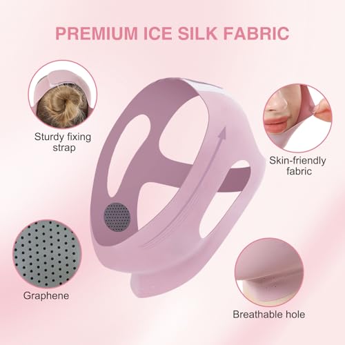 V Line Lifting Face Mask for Sleeping, Reusable Double Chin Reducer for Women, Jaw Exerciser for Face Slimming and Sagging Prevention, Medium