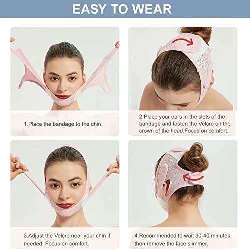 Galeboy Double Chin Reducer, Face Slimming Strap, V Line Lifting Mask Chin Strap For Women And Men, Anti-Wrinkle Face Mask For Double Chin And Shaggy Face Skin