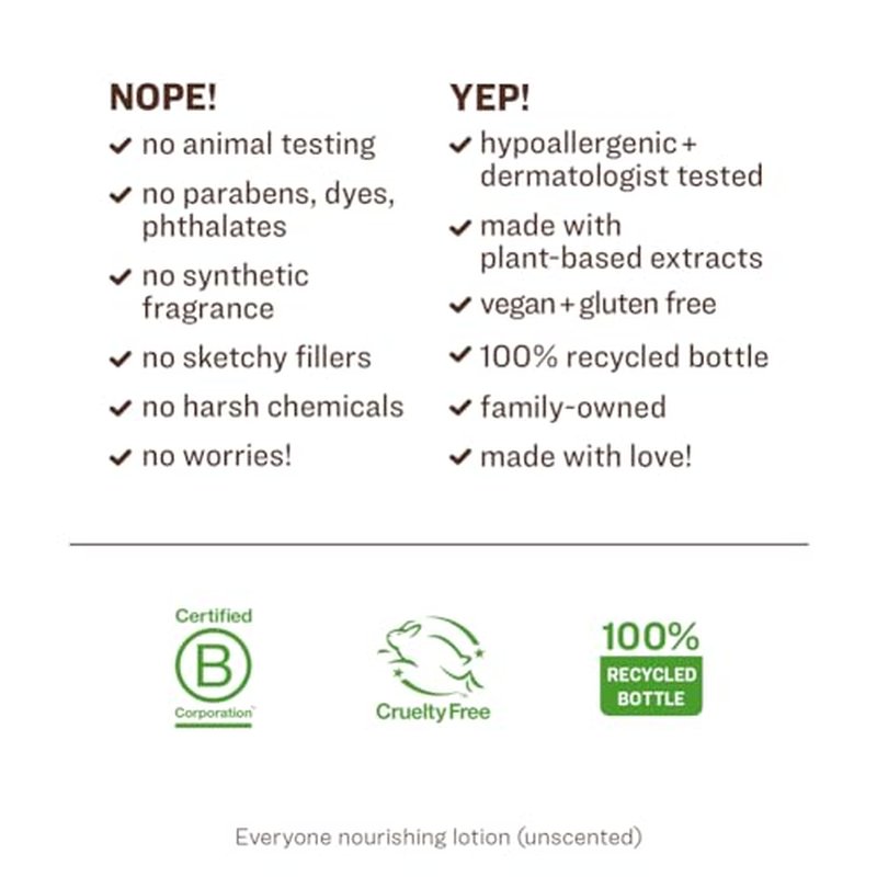 Everyone Nourishing Unscented Lotion, 8 FZ