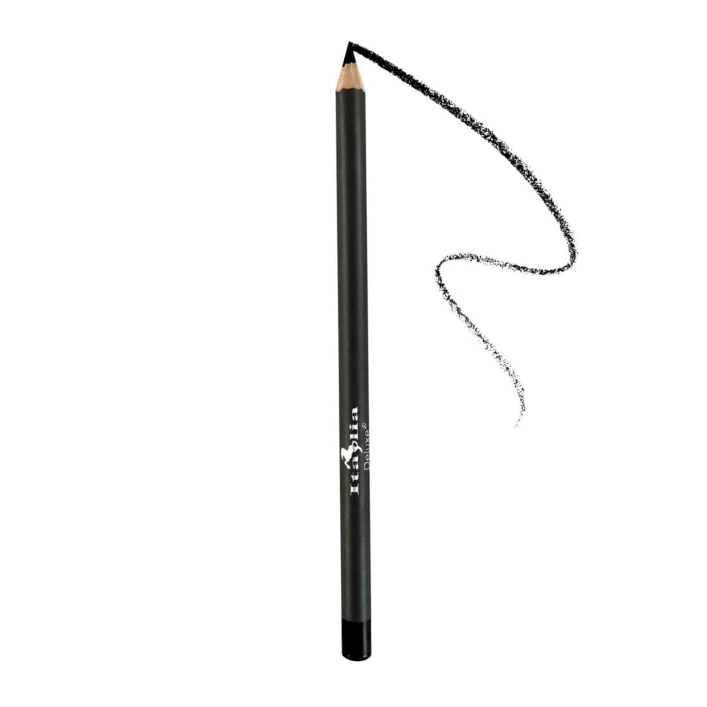 Italia Deluxe 12 pcs Eyeliner Pencil, Ultra Fine, Creamy, High-pigmented, Long-lasting + Hydrogel Eye Patch for Lash Extensions (Black)