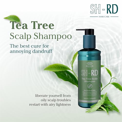 SH-RD Tea Tree Shampoo for Dry, Sensitive Scalp | 1% OTP Added Flake-Control | Deep Cleansing, Rebalancing, Dandruff Relief Shampoo - 16.9oz/500ml