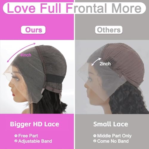 Bob Wig Human Hair 13x4 HD Lace Front Wigs for Women 180% Density 100% Brazilian Virgin Straight Short Bob Human Hair Wig Glueless Pre Plucked Natural Black Color 12 Inch