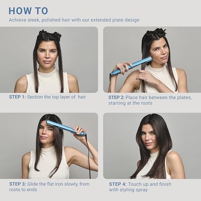 Nano Titanium Ultra-Thin Hair Straightener, Professional Flat Iron For All Hair Types