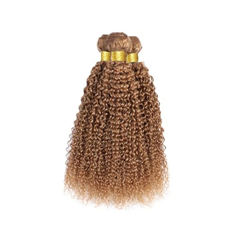 26 28 30 Inch Color 27 Bundles Human Hair Honey Blonde Curly Bundles Human Hair Brazilian Unprocessed Virgin Hair 3 Bundles Color 27 Kinky Curly Bundles Human Hair