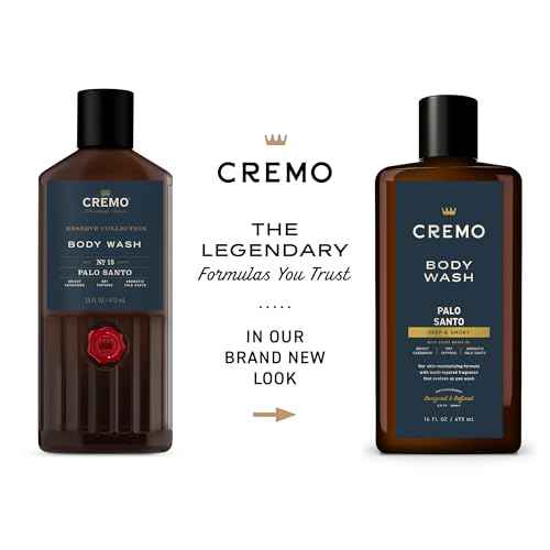 Cremo Rich-Lathering Palo Santo (Reserve Collection) Body Wash, Notes of Bright Cardamom, Dry Papyrus and Aromatic Palo Santo, 16 Fl Oz (2-Pack)
