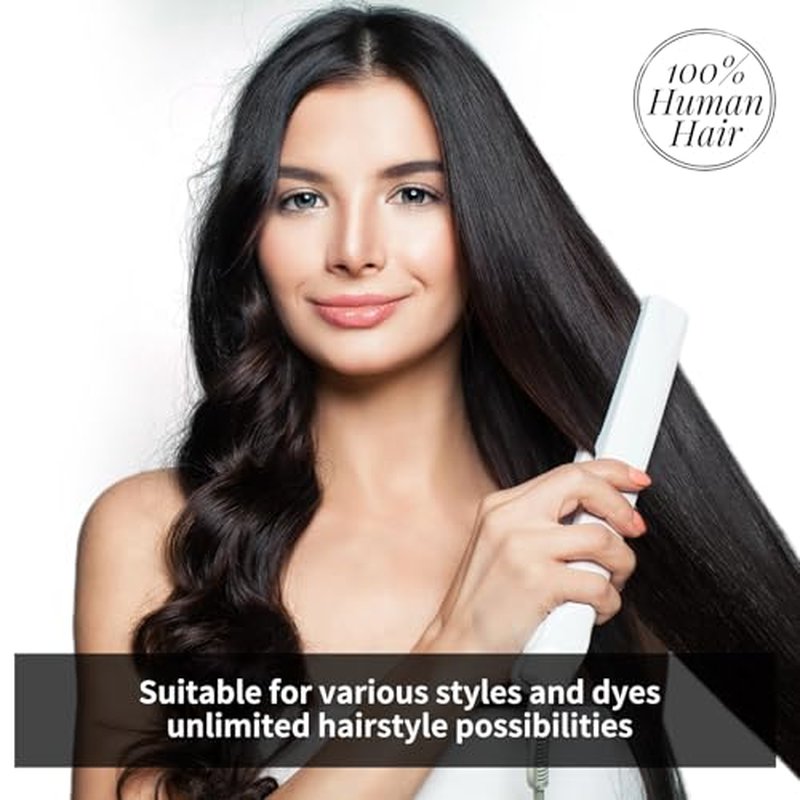 Clip in Hair Extensions Human Hair 100% Brazilian Virgin Human Hair 7pcs Per Set with 16Clips Double Weft (22 Inch 120g, #4 Chotolate Brown)