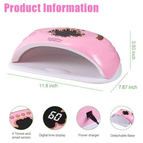 UV LED Nail Lamp for Two Hand, 248W Large Space UV Light for Nails,45 LED Beads and Professional Manicure Nail Lamp with Automatic Sensor (White)