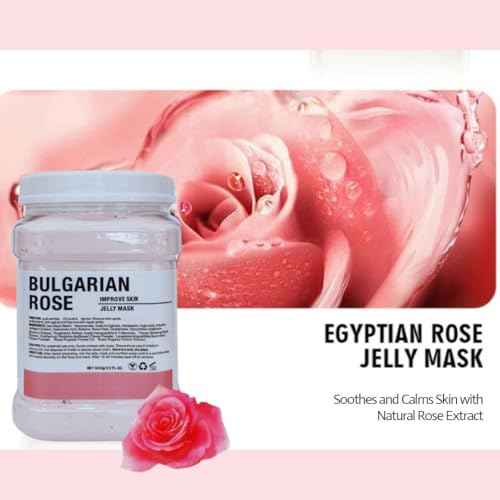 Luxury Rose Facial Mask, Anti-Acne Skin Rejuvenation Mask for Oily and Combination Skin, Jelly mask for professionals, hydrojelly masks, Jelly Face Mask(Rose)