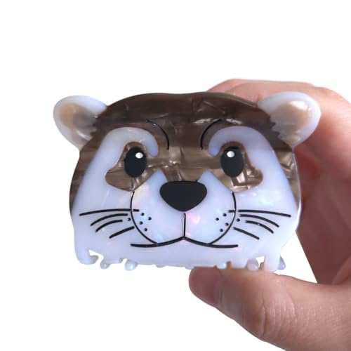 Novelty Bank Beaver Hair Clip,Acetate Claw Clips,Cute Hair Clips for Women,Otter Claw Clip