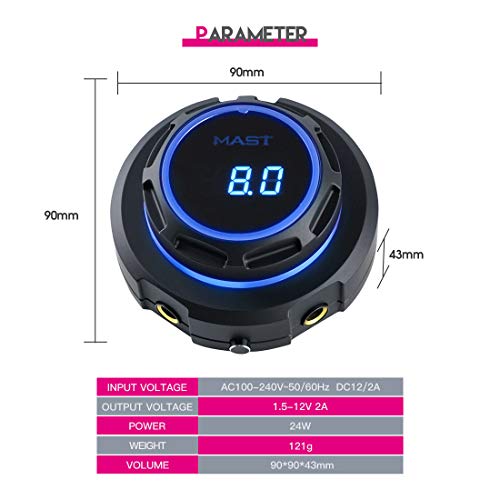 Mast Tattoo Machine Kit Rotary P10 Pen Halo Power Supply Pro Cartridges Needles (TZ367-1)