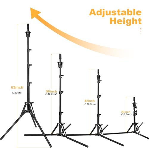 Beauty Star 63inch Tall Wig Stand Tripod with 22inch Mannequin Head, Canvas Block Wig Head Included Adjustable Holder and Wig Caps Kit for Multiple wigs, Perfect for Making Wigs, Display Styling