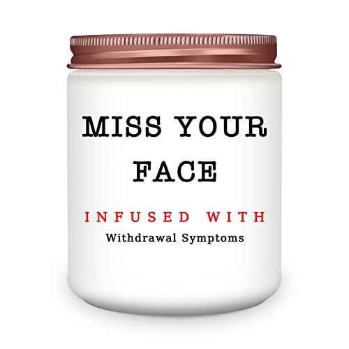 Homsolver Gifts for Women, Men, Friends, Sister, Bestie, Christmas Birthday Candles for Her Him, Unique Friendship Gift for Friend, Miss Your Face Scented Candle