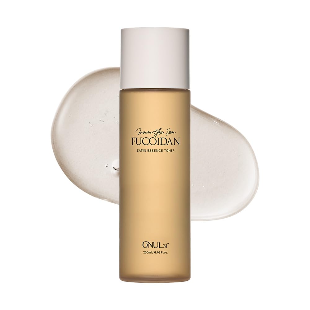 ONUL31° Fucoidan Satin Essence Toner - Korean Facial Toner with 4% Hawaiian Sea Water & Niacinamide, Alcohol Free, Hydrating, Soothing, Gentle 6.76fl.oz.
