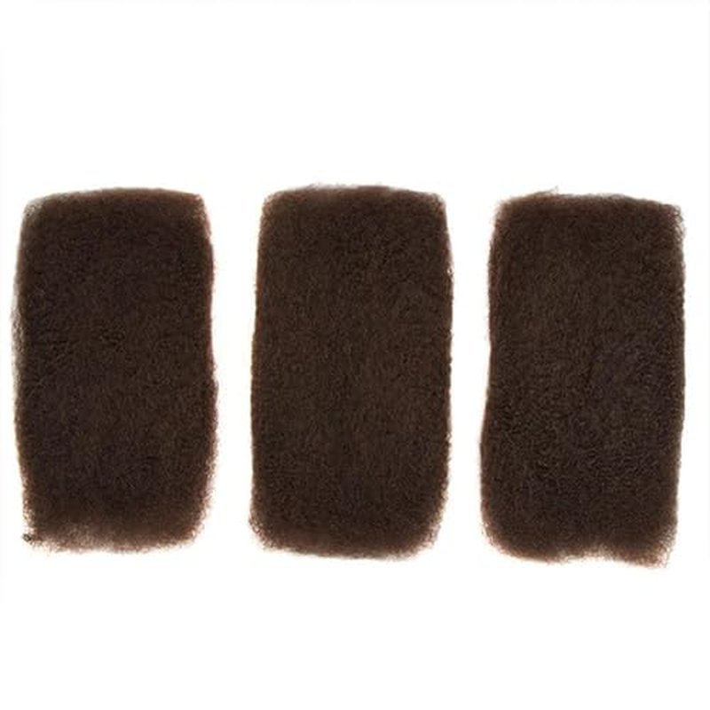 QUEEN VIRGIN REMY QVR Afro Kinkys Bulk Human Hair for Dreadlock Extensions Repair Locs 150 Gram, Dark Brown 12inches Mini Spring Twist Braiding Afro Kinky Human Hair for LocKs
