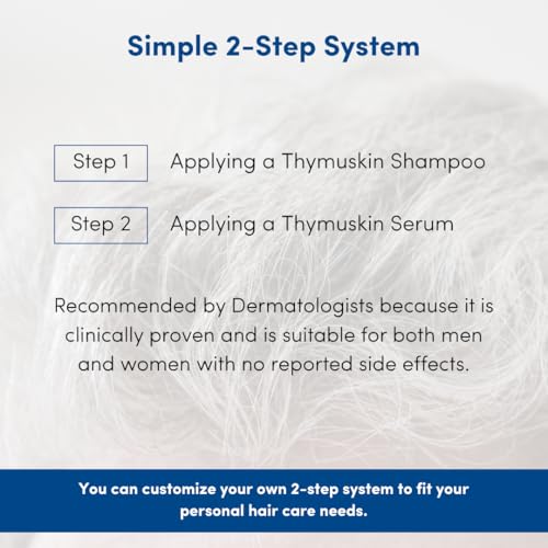 THYMUSKIN Classic - Hair Care Peptides Shampoo (Step #1) for Hair Growth Due to Hair Loss - for Normal to Oily & Greasy Hair and Scalp Condition
