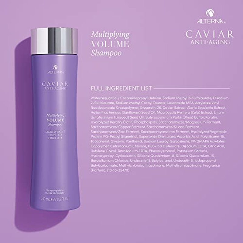 Alterna Haircare CAVIAR Anti-Aging Multiplying Volume Shampoo and Conditioner 16.5 oz | For Fine, Thin Hair | Create Instant Volume and Thickness | Sulfate Free