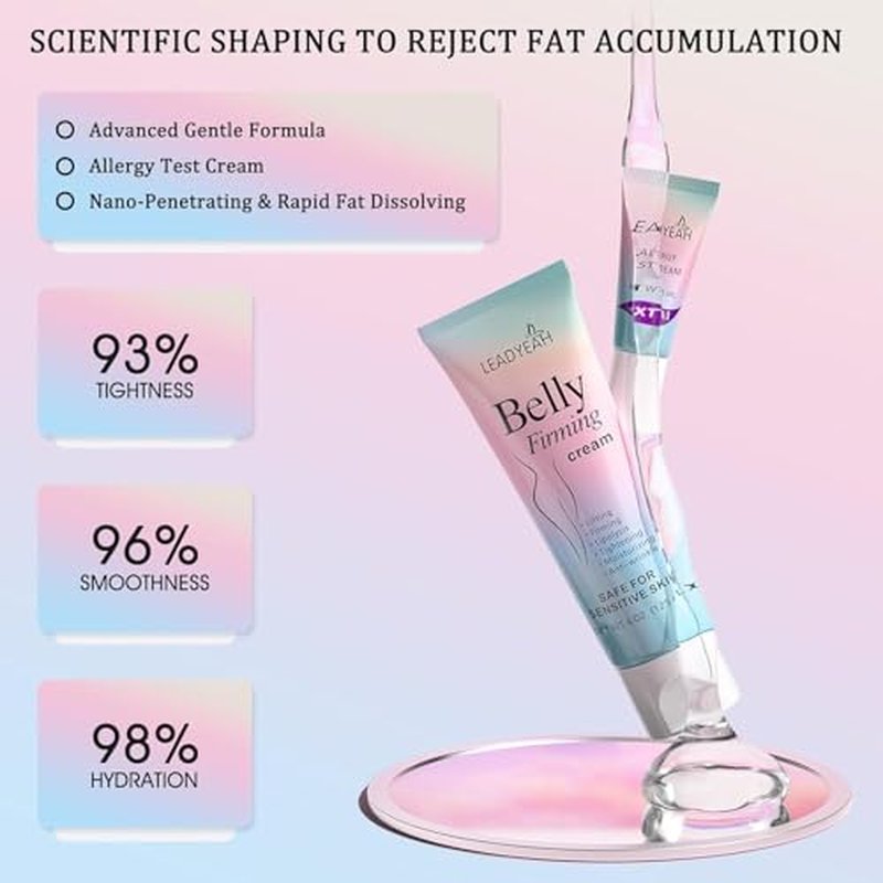 B Flat Belly Firming Cream - Moisturizing & Firming for Stomach, Body Lotion for Women and Men,Thighs and Butt 125 ML? +5 ML