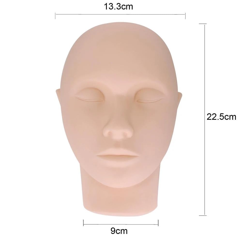 YIMART 1pcs Professional 23cm Mannequin Training Head Cosmetology Eyelash Eye Extension Practice