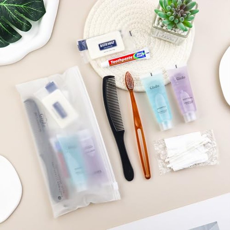 50-Pack Toiletry Kits - Personal Hygiene & Travel Kit for Men, Women & Charity - Disposable, Bulk Homeless Care Package Supplies