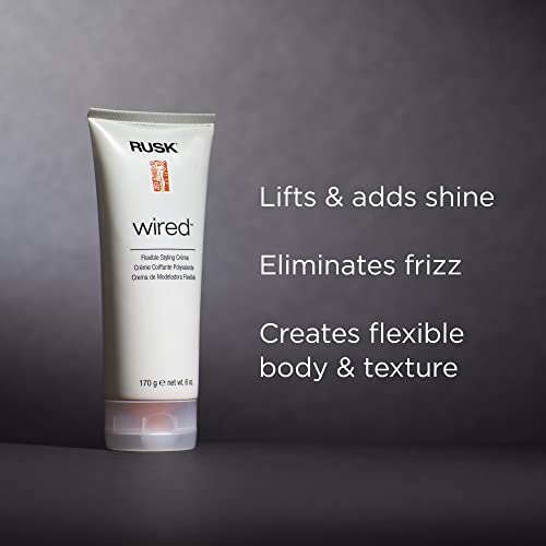 RUSK Designer Collection Wired Flexible Styling Creme, Lifts, Shines, and Creates Soft, Gravity-Defying Body, 6 oz