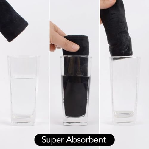 SINLAND Microfiber Facial Cloths Fast Drying Washcloth 12inch x 12inch Absorbent Face Wash Cloth Soft Makeup Remover Cloths