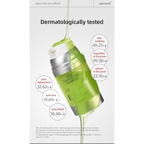 DERX Facial Cleanser for Sensitive & Oily Skin ? Calm Cleansing Foam with Plant Tannin, Redness Relief & Oil Control, Oxygen Bubble Technology, Korea Skincare (120ml/4.05 fl.oz.)