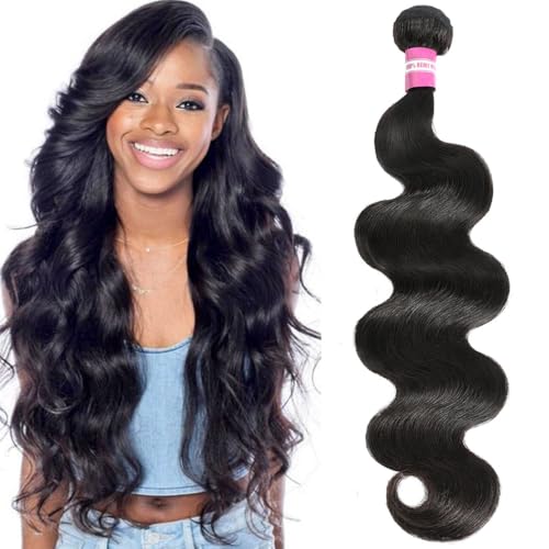 Human Hair Bundles 26 Inch Body Wave Bundles Human Hair 100% Unprocessed 12A Brazilian Raw Virgin Hair One Single Bundle Real Human Hair Extensions Natural Color