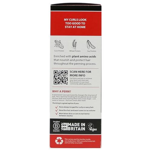 Pin-Up End Curl Home Perm for Short Hair, Defined and Long-Lasting Results 130ml