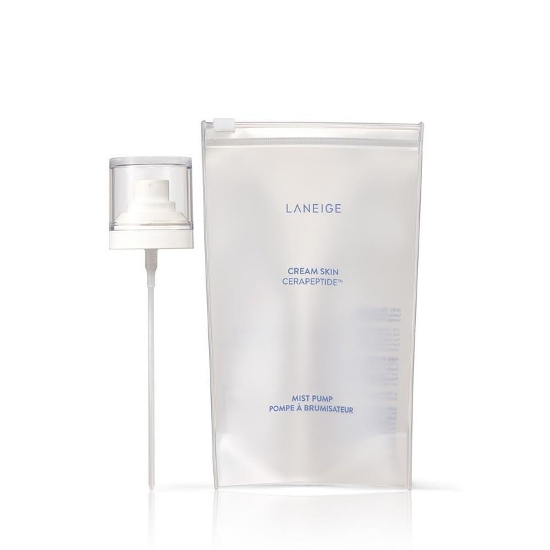 LANEIGE Cream Skin Toner & Moisturizer Pump: Lightweight Refillable Korean Milky Toner with Ceramide & Peptide for Hydration, Firming, & Barrier Support