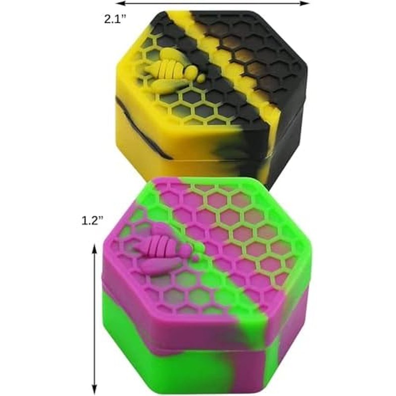 26ml Hexagon Wax Silicone Containers Concentrate Non-stick Jars (100)