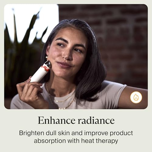 Therabody TheraFace Depuffing Wand ? Cold and Heat Skincare Treatment to Depuff and Glow; Beauty Wand, Face Roller and Eye Massager for Eye Puffiness, Dark Circles and Skin Radiance (White)