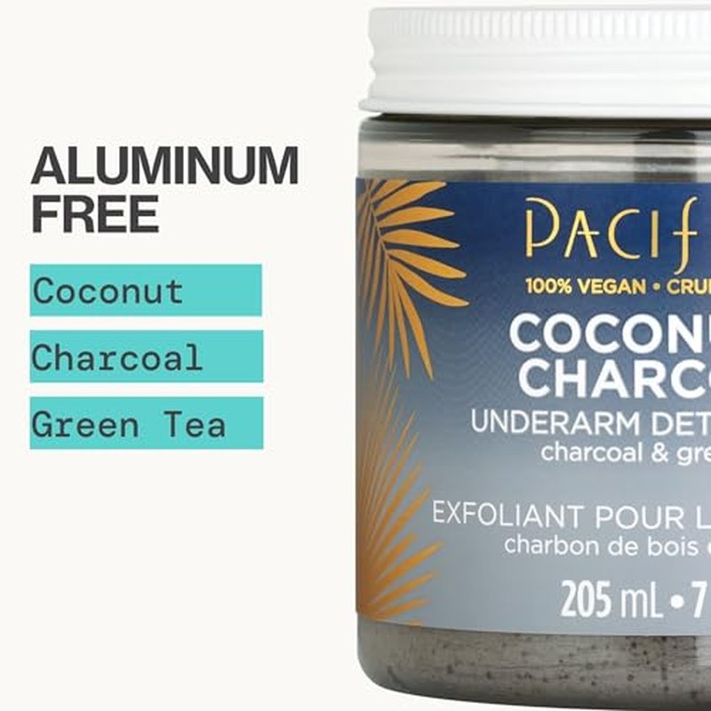 Pacifica Underarm Body Scrub - Armpit Detox Coconut & Charcoal Deodorant? Exfoliating & Nourishing for Natural Deodorant Users ? Aluminum-Free & Safe for Sensitive Skin, Vegan & Cruelty-Free, 7 fl oz