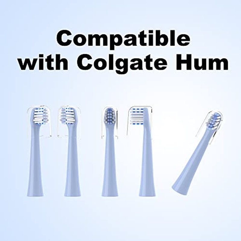 Replacement Toothbrush Heads 10 Pack Compatible with Colgate Hum Connected Smart Battery Electric Toothbrush Head,5 Blue+5 Green