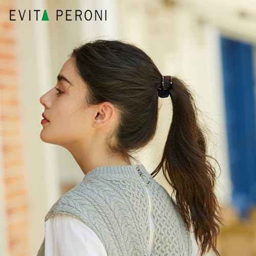EVITA PERONI Hair Claw Clips for Thick Hair Women Small Hair Clips for Women Strong Hold Ponytail Hair Clip No Slip Jaw Clamps Girls-Black