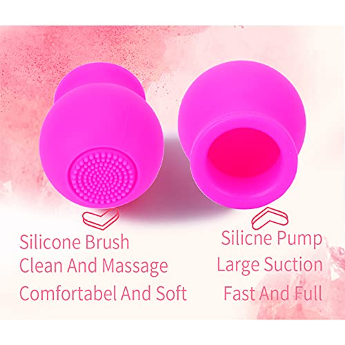 Lip Plumper Device for Makeup Lip Enhancement Beauty Mouth Tool Face Clean Massage Suction Silicone Lip Pumps Plumping Lips Enhancer Pink