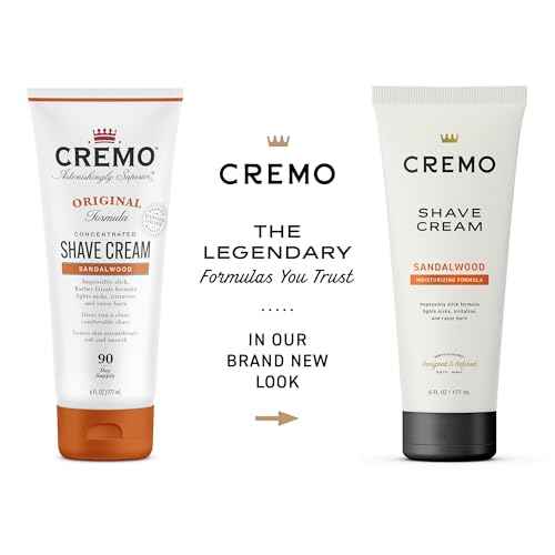 Cremo Barber Grade Sandalwood Shave Cream, Astonishingly Superior Ultra-Slick Shaving Cream Fights Nicks, Cuts And Razor Burn, 6 Fl Oz (2 Pack)