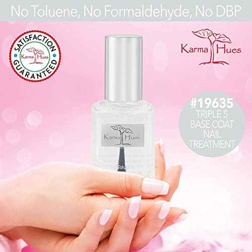 karma organic Unscented Nail Polish Remover, Non-Toxic Nail Treatment Vegan Cruelty-Free) (Unscented) (Unscented +Top/Triple Bas)