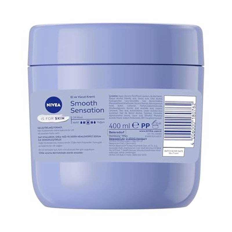 Nivea Irresistibly Smooth Body Cream Dry Skin Shea Butter 400 ml
