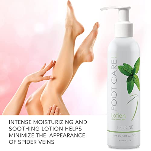 L¡¯EUDINE Foot Lotion ? Pack of 3 - Foot Care Cream with Arnica, Cocoa Seed Butter, Vegetable Glycerin, Mint ? Foot Lotion for Dry Cracked Feet and Calluses ? Refreshing and Moisturizing Foot Cream
