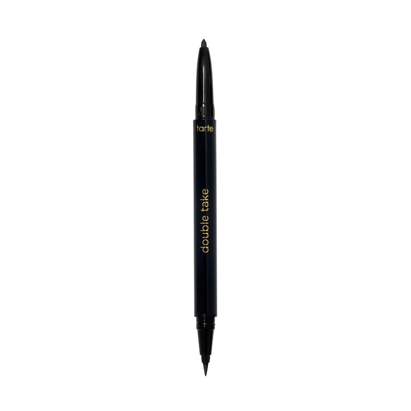 tarte double take eyeliner – 2-in-1 Liquid & Gel Eyeliner for Bold All-Day Wear, Waterproof, Easy to Apply, Vegan, Cruelty-Free, full size, black