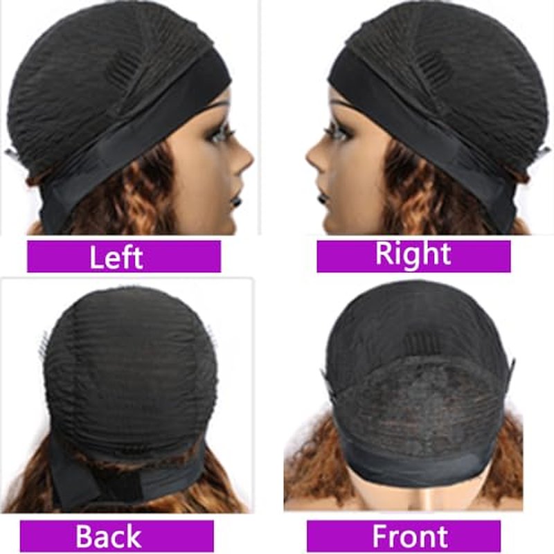 Ombre Headband Wig Human Hair #4/27 Highlight Body Wave Headband Wig Glueless None Lace Front Wig Brazilian Virgin Human Hair Wigs for Black Women Wear andGo Wig 180% Density 22 inch