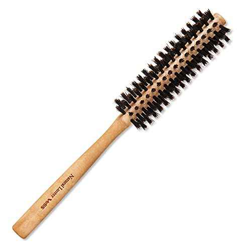 Boar Bristle Hair Brush [ Made in Japan ] 100% Natural Bristle Slick Back Brush for Styling, Separating, Shaping, and Blow-Drying for Women and Men (Round Brush)