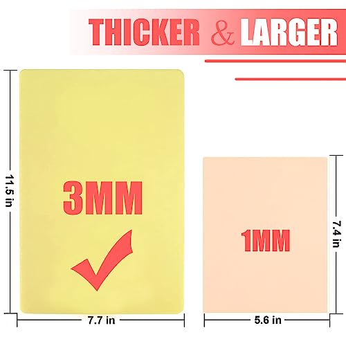 3MM Tattoo Skin Practice - SOTICA 6PCS 3MM Fake Skin 12x8" Thick Tattoo Practice Skins Soft Silicone Tattoo Fake Skin 3mm Tattoo Practice Skin for Tattooing Piel Sint?tica Para Tatuar Tattoo Supplies