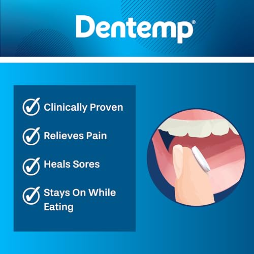 Dentemp Canker Cover - Canker Sore Medicine Pain Reliever (8 Count) - Canker Sore Treatment to Relieve Canker Pain, Mouth Sores & Mouth Irritation - Fast Acting Canker Sore Relief Tablets for Adults