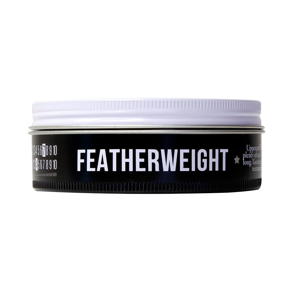 Uppercut Deluxe Featherweight Pomade 2.5oz | Firm Hold Low Shine Hair Paste | Lightweight Fiber Pomade for Texture, Volume & Lift | Matte Natural Finish Men's Styling Product for Short to Medium Hair