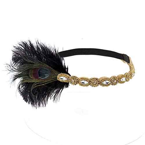 1920s Flapper Headband Roaring 20s Great Gatsby Headpiece for Women headpieces Headband